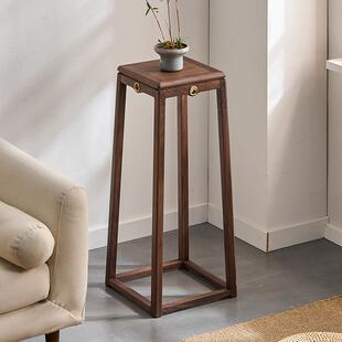 胡桃木架子客厅花实木落地新中式花几客厅阳台高置端盆景花无品牌