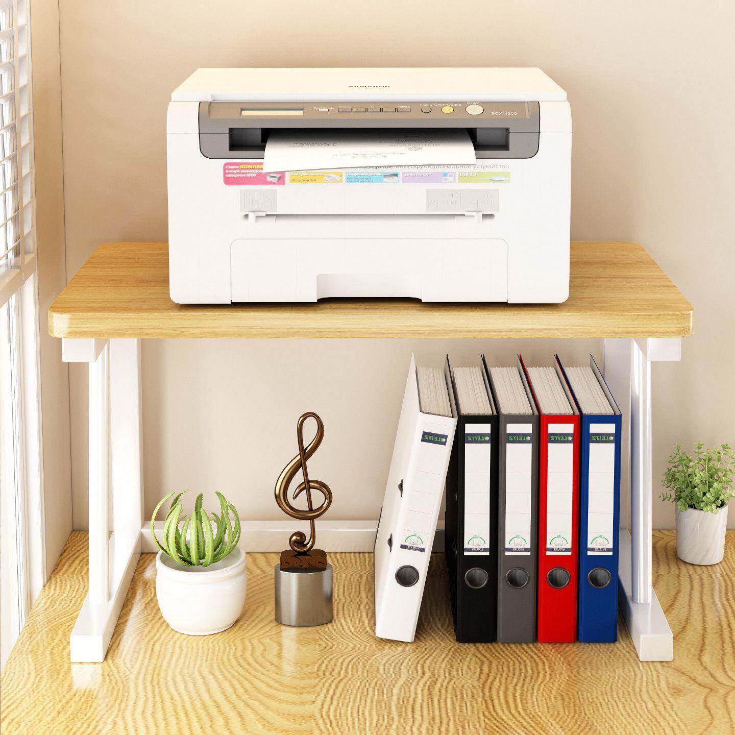 办架公332室桌面印机置物架增打高架办公桌文件收纳工位上复印机