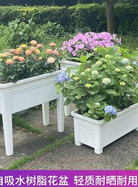 阳方台长种植箱STR新款植盆高脚形花盆楼顶花箱种菜种神器蔬菜超