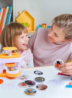 吧唧作机徽章机作制机徽章耗材自制机器dFNL制iy儿童胸章机器