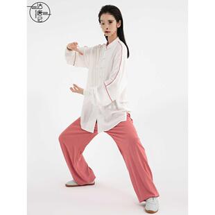 沽唐记轻薄棉麻太极服拳女 夏季武术服男春秋八段锦练功服中国风
