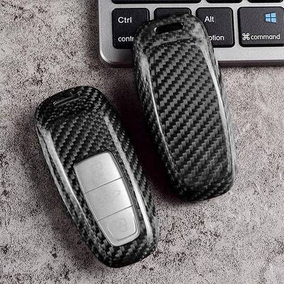适用于奥迪钥匙套a4la8lq5l匙q52565q2l3q7a6la3A5碳纤维钥壳