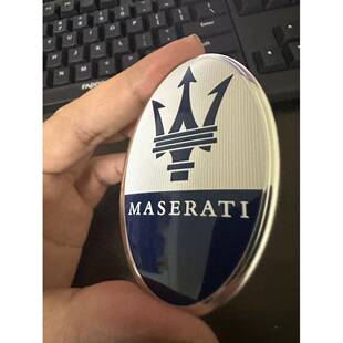 新适用款玛莎蒂拉749标黑色车吉博力莱万特总裁格雷嘉侧标机盖标