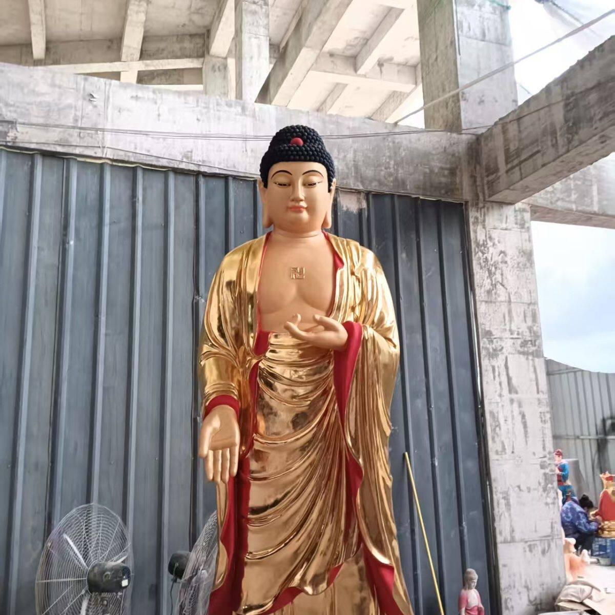三宝三圣佛像西方供奉阿弥陀佛寺庙释迦牟尼大势树脂15天内发货