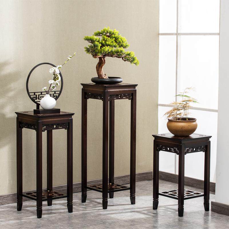 花架无品牌/子室花台花盆架花厅落地式客吊内兰架仿古几中式竹花