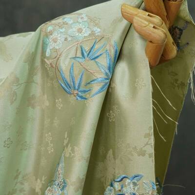 织国蝴HH-4719-风蝶绣花宋锦服装仿色面料多色提花装饰布料