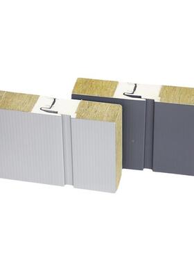 金属岩棉夹芯板50家m324/7mm/100mmm厚多5规格厂好价防火耐高温