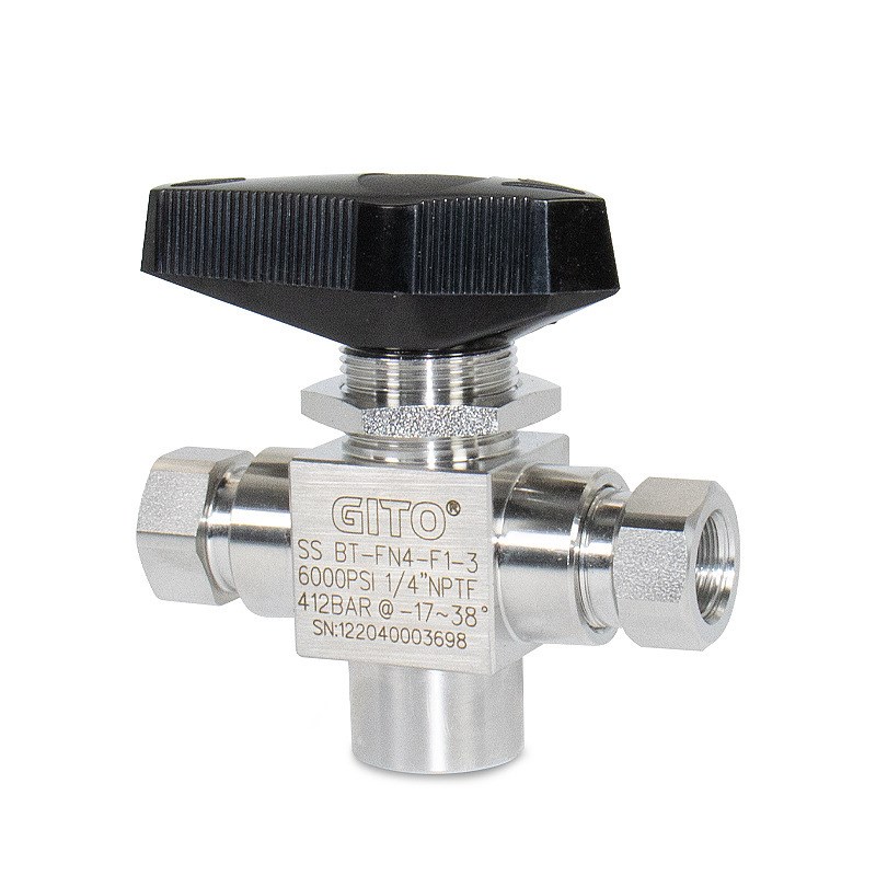 6000PSI加气站耳轴球阀 高压二位三通耳轴式球阀