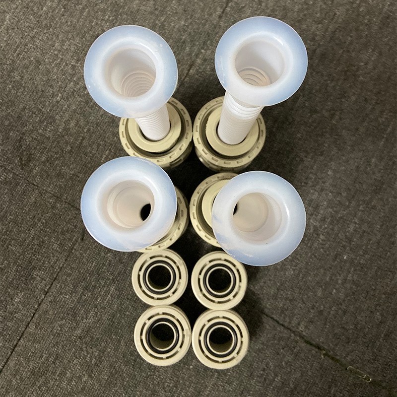 透明四氟波纹管工业两头套塑胶软管塑料活接耐强酸铁氟烯波纹管