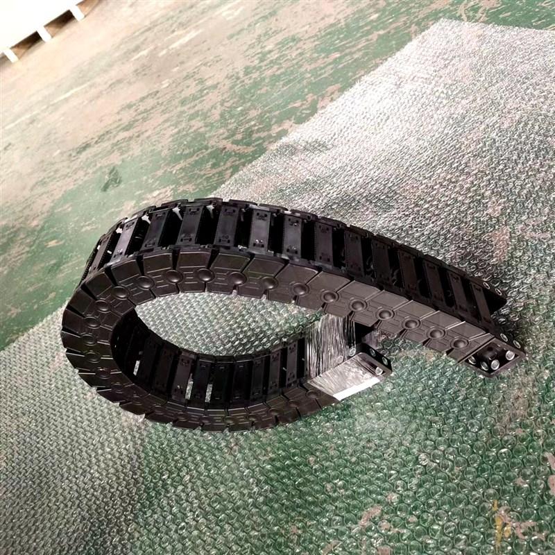 高速静音拖链电缆穿线槽尼龙桥式无尘静音UV 平板机械手 塑料拖链