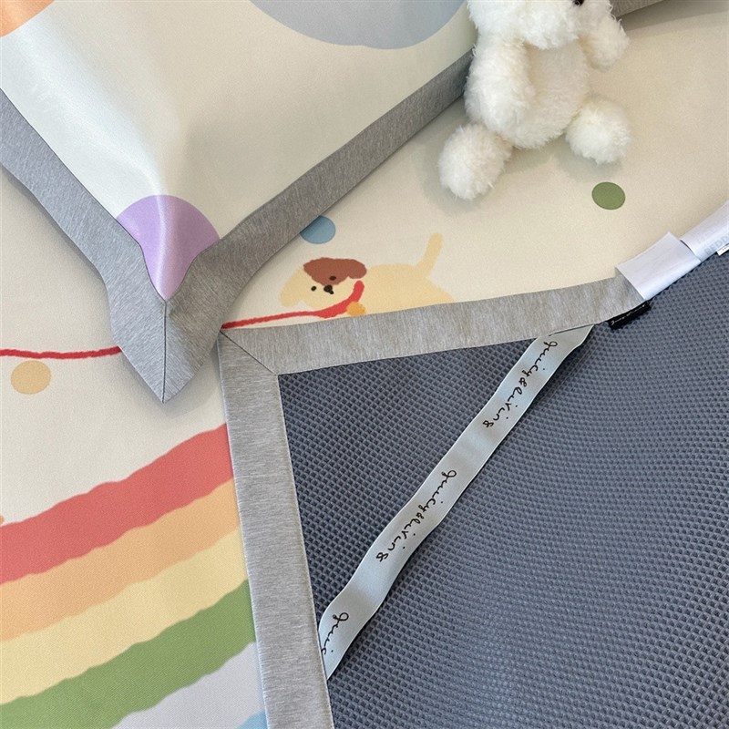 轻奢风数码印花冰丝凉席三件套可水洗透气空调席1.2m1.5m1.8m