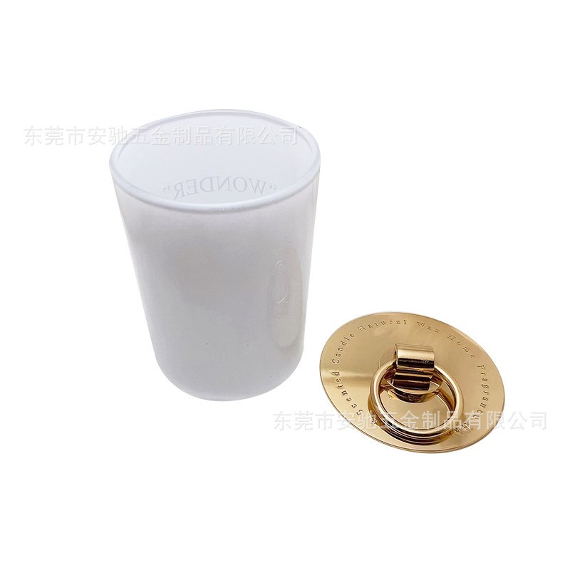 厂家供应锌合金圆形小盖子 压铸光面指环杯盖 可镭射logo烛台杯盖
