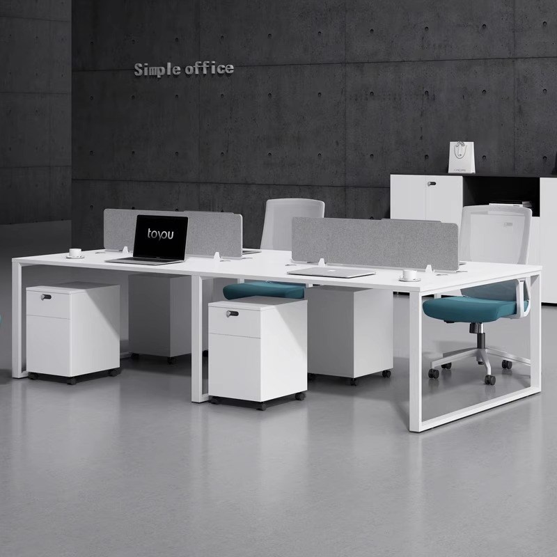 职员办公桌椅组合四六人位办公桌屏风工位简约现代办公桌椅电脑桌