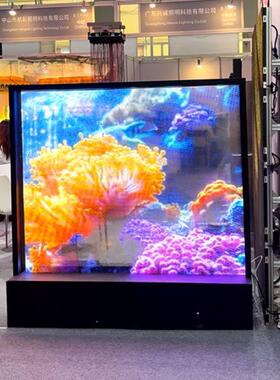 LED晶膜屏柔软透明SPI120*24玻璃幕墙橱窗任意裁剪安装定制晶膜屏