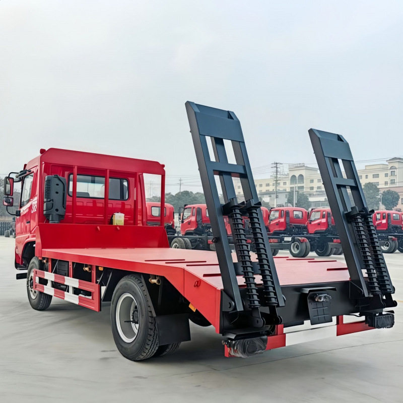 拖200挖机平板车 国六三轴挖机拖板车 轿运车 出口各种平板车