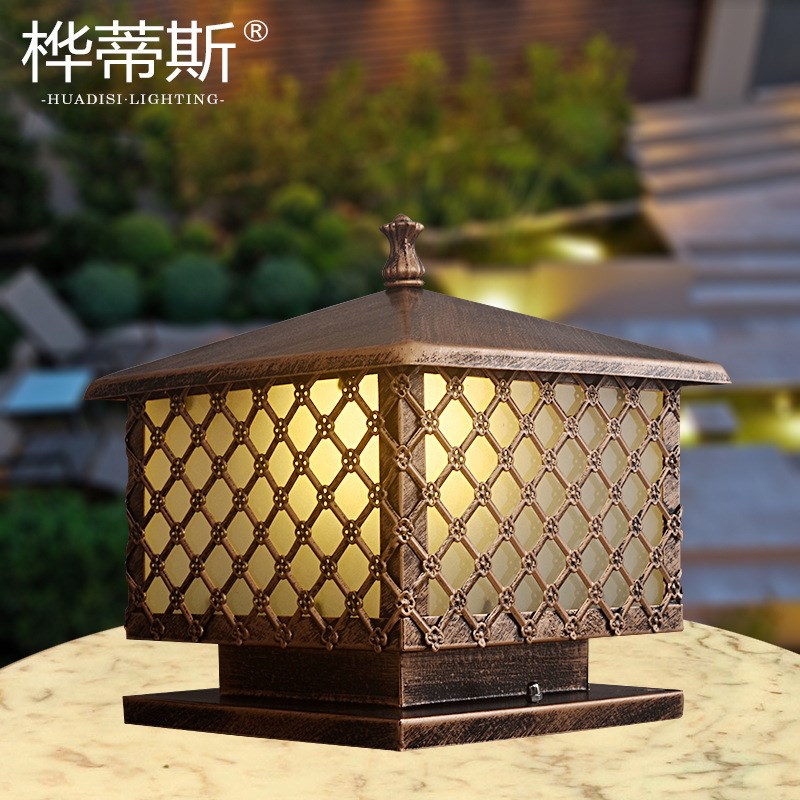 04欧式户外大门灯门柱墙头柱头围墙别墅景观花园庭院灯头