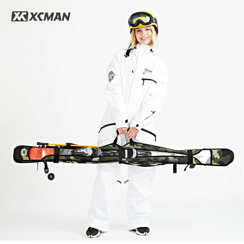 XCMAN滑雪板双板饺子皮防划防锈板套板刃保护套单肩弹性滑雪装备