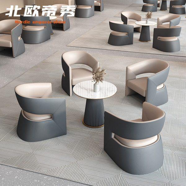 轻奢现代售楼处售楼部谈判一桌4椅小圆桌洽谈桌接待洽谈桌椅,住宅家具,岩板餐桌,淘宝优惠券,粉丝福利购,淘宝优惠卷