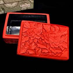 北京雕漆名片盒漆器首饰盒印泥盒饰品盒特色工艺品出国礼品送老外