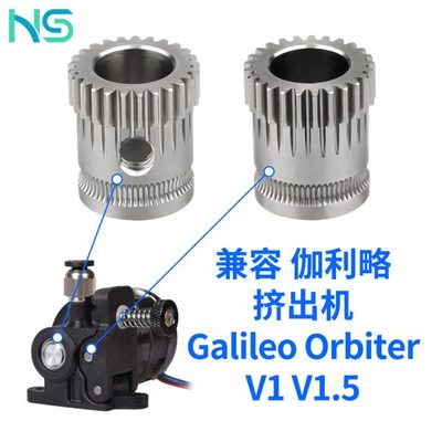 高品质Orbiter1.5挤出机 耐磨硬化钢伽利略Galileo挤出机送料齿轮