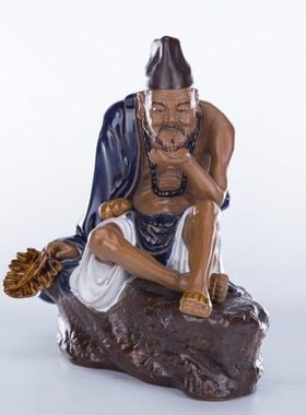 石湾公仔陶瓷济公活佛罗汉中式家居门客厅喜庆饮酒济公颠和尚文玩