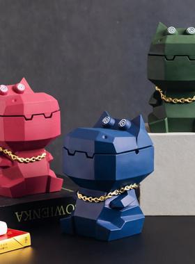 烟缸带盖子防灰创意个性电潮飞流灰家用客厅竞房可爱搞怪高级感04