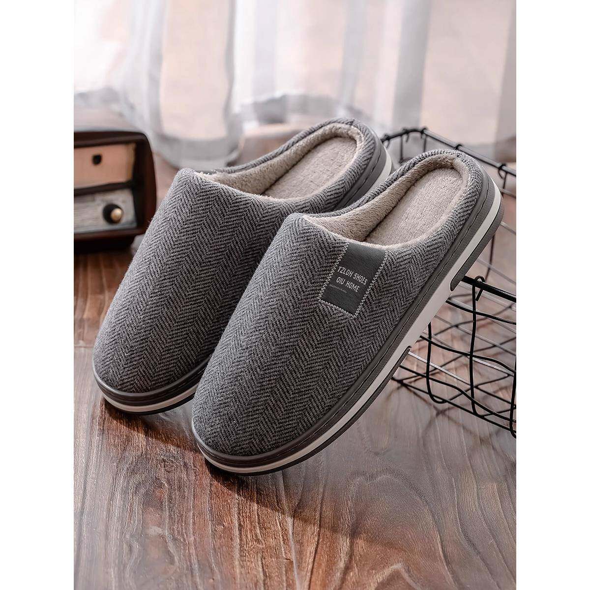 日本棉拖鞋2男绒居士025新款秋冬808季室内家防滑加大码老人拖鞋