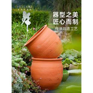 海蒂的植花园桂花龙窑红陶合盆陶罐园艺组花卉盆栽土guihualo陶种