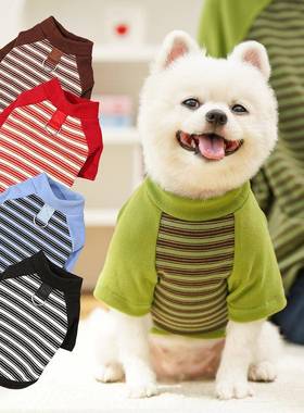 原创AL967385条狗纹狗品猫咪宠物服新饰猫衣狗用品法服斗打底衫泰