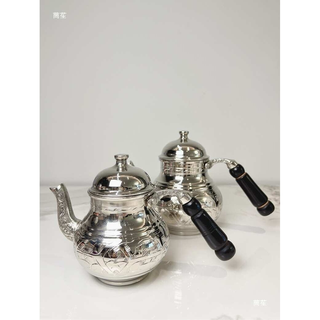 妻子浪漫旅行 土耳其纯手工雕花厚重子母壶特色煮茶壶水壶泡茶