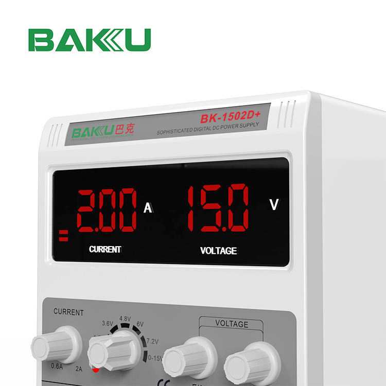 巴酷BK-1502D+直流稳压电源电流表手机笔记本维修数显15V2A有110V