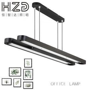 新款极简餐厅护眼复习灯一字线条老板桌阿特米德直尺吊灯8双管荧