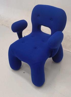 姜饼人BB化妆椅小户型定型棉创意家用小椅子布艺造型扶手沙发椅