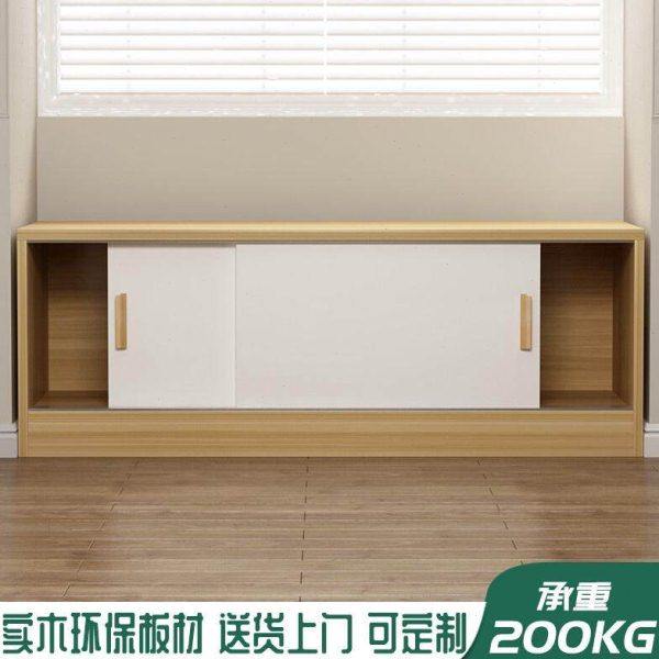 实木飘窗柜推拉门矮柜地柜可坐落地窗台柜阳台柜电视柜储物柜定制,住宅家具,飘窗柜,淘宝优惠券,粉丝福利购,淘宝优惠卷