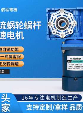 信达工厂直销60W调速电机rv40蜗轮减速箱220v交流大力矩电动马达
