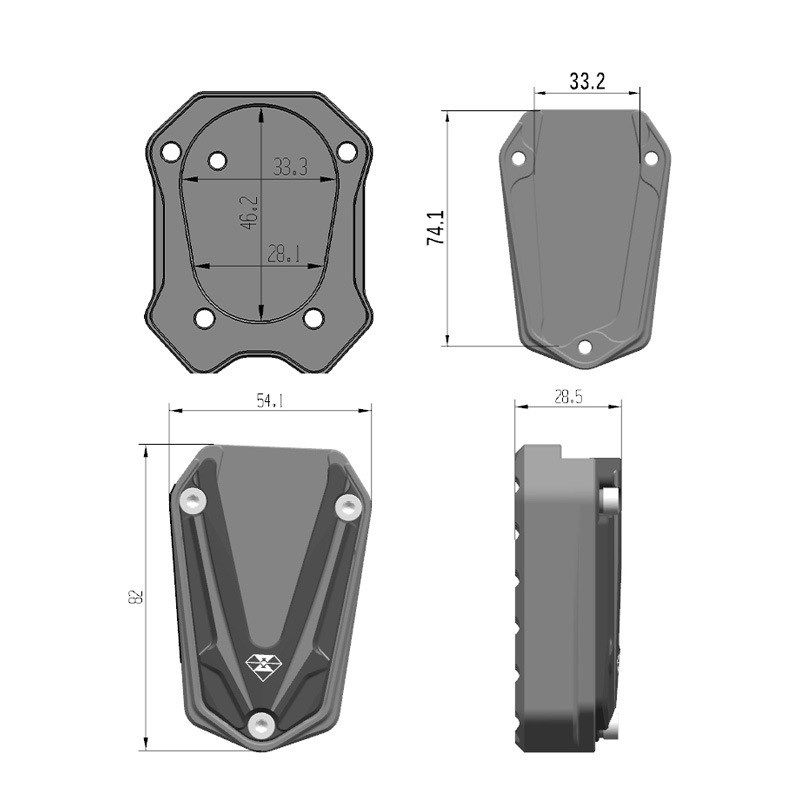 电动车边撑垫改装灵兽适用小牛NX Play Ultra Hyper侧脚架加大座