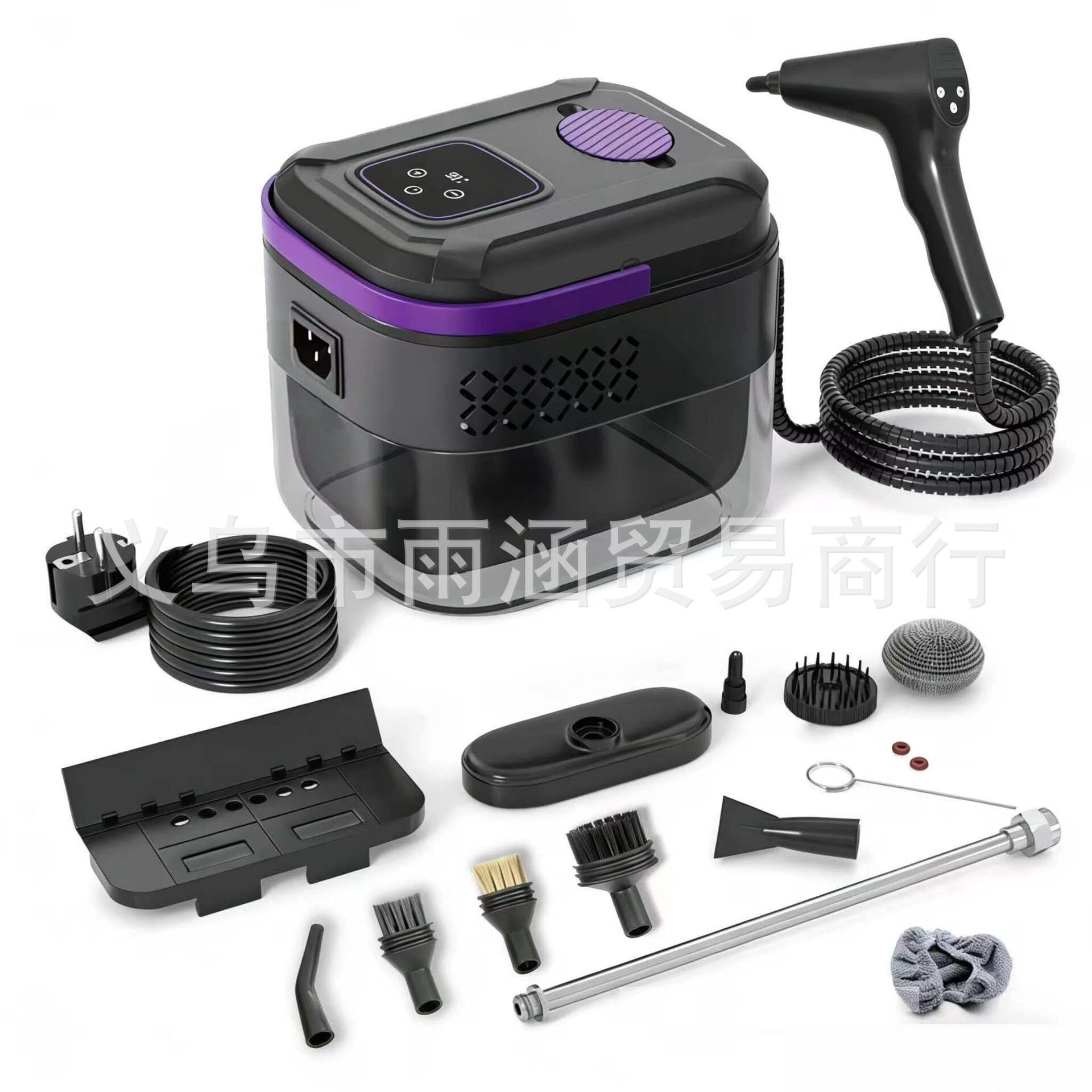防干烧显示1700ML遥控数显高温高压蒸汽清洁机厨房油污清洗机跨境