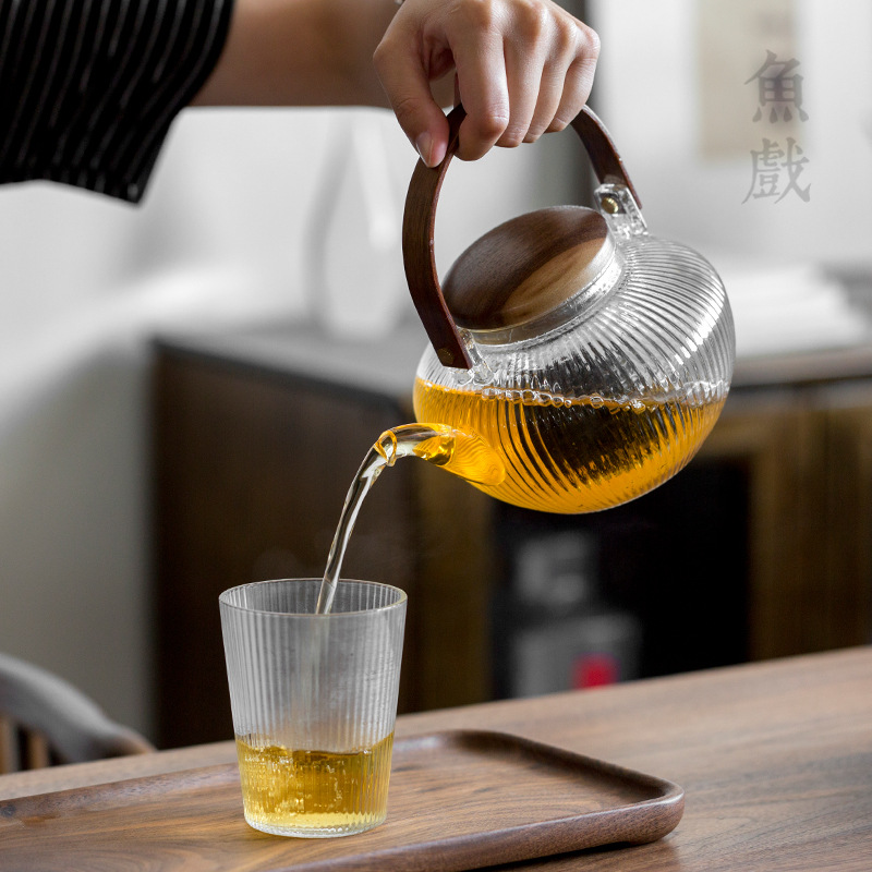 锤纹玻璃茶壶家用加厚耐高温可加热电陶炉煮茶壶单壶明火煮茶器
