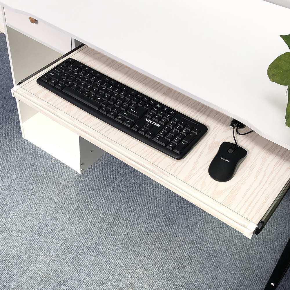 电脑桌键盘托架托板太空铝合金托盘架托静音滚珠吊装二节轨道加厚