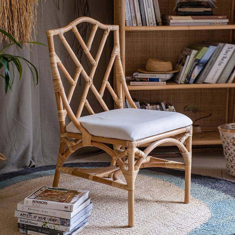 美式真藤餐椅天然藤编靠背椅子复古设计师休闲椅民宿茶舍单人藤椅,农用物资,其他肥料,淘宝优惠券,粉丝福利购,淘宝优惠卷