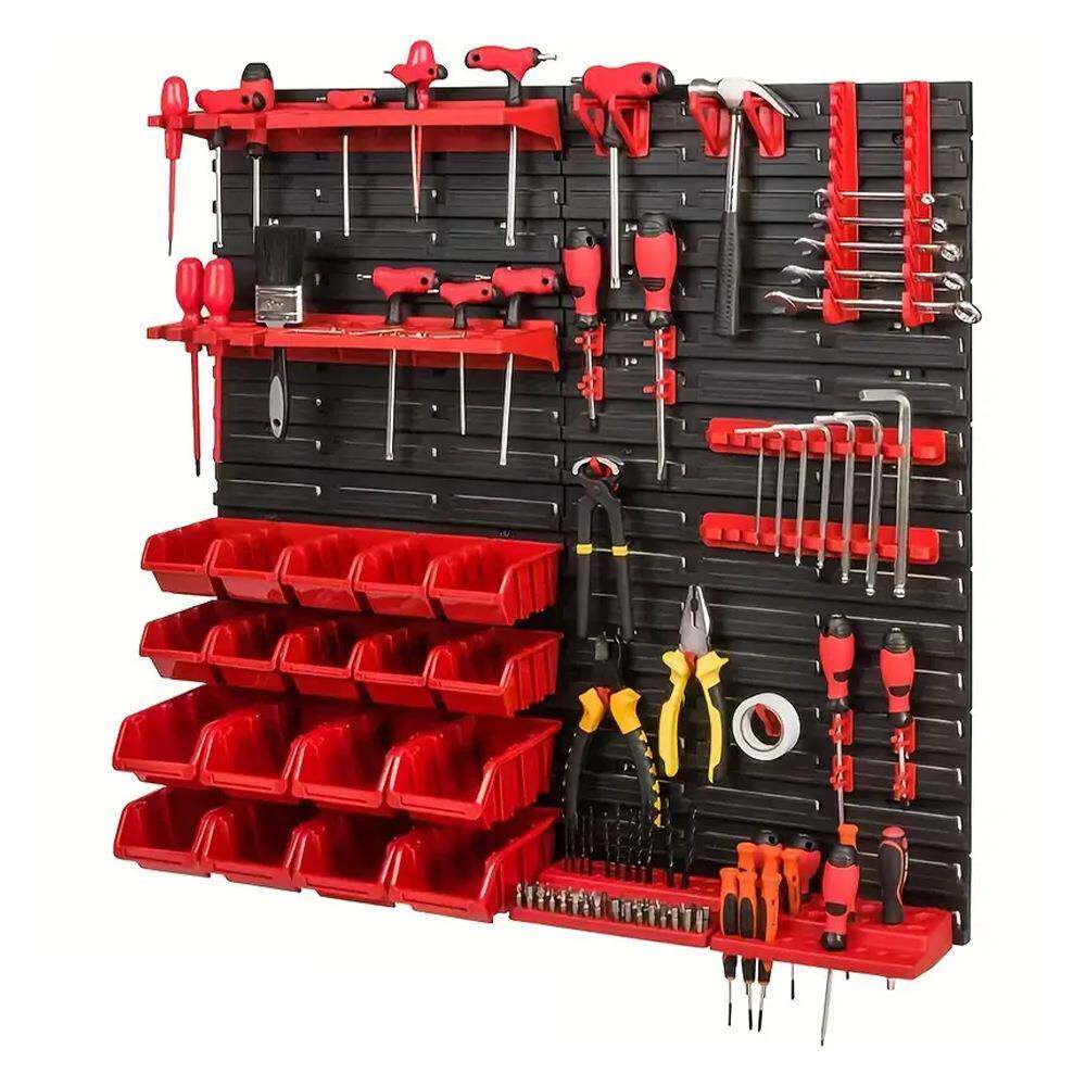 54件套工具盒零件收纳盒塑料零件盒储物盒工具挂板组套热卖