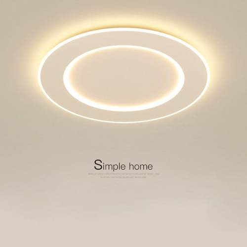 现代简约卧室吸顶灯北欧极简圆形餐厅灯具客厅超薄书房LED主卧灯