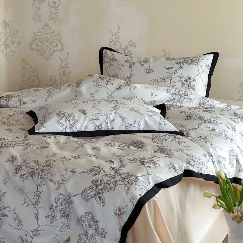 全棉100支数码印花四件套纯棉轻奢高端A类母婴级长绒棉床上四件套