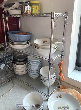 A5L厨房夹缝置物架长宽15202530cm锅疏菜碗冰箱窄缝隙多层收纳架