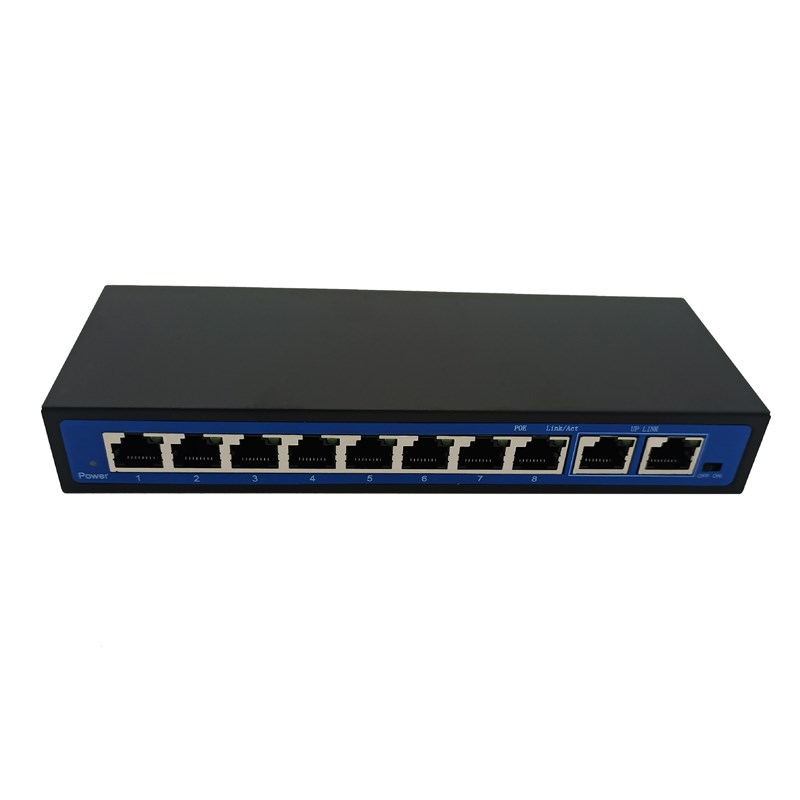 标准非标8口百兆POE供电交换机监控无线AP面板楼宇对讲用15V24V48