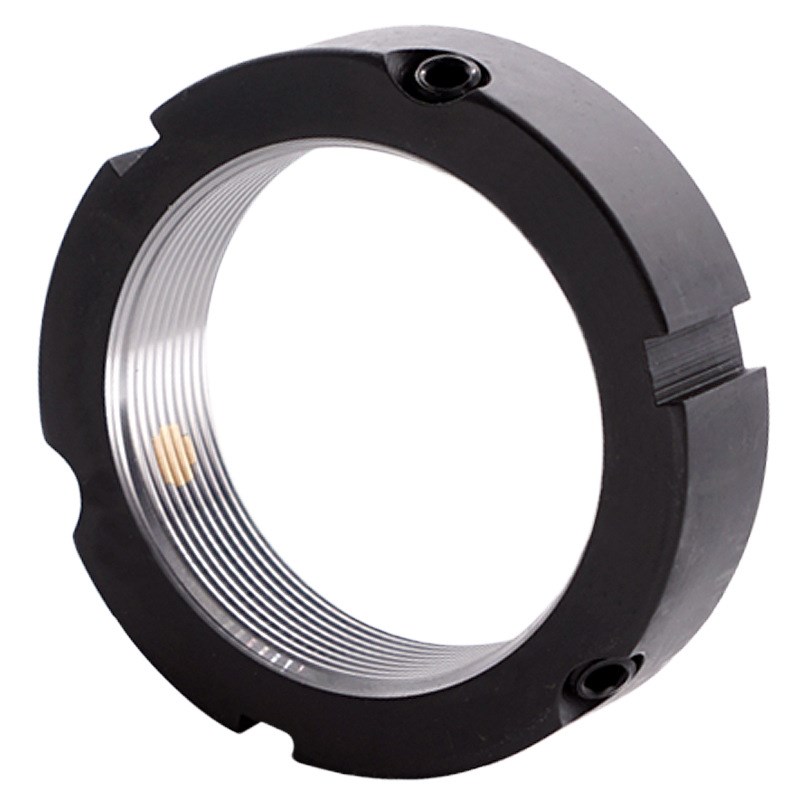 FM40M45M48M50M52M60精密圆螺帽牙腹锁紧螺母丝杠轴承斜顶丝加厚