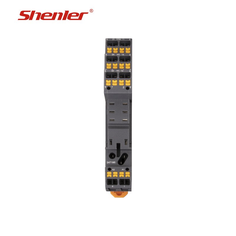 申乐中间继电器底座 SRU08-ST 交流220v dc24v 小型 直插式底座