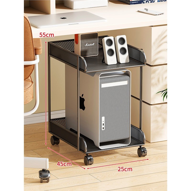 电脑主机箱托架台式机箱底座托盘支架办公室家用可移动滑轮架