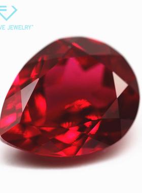 梨形培育红宝石 水滴形实验室模拟天然环境培植再生长Ruby红宝石