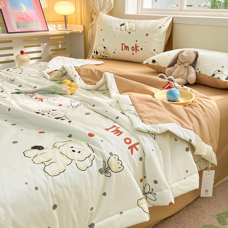 2025新款A类印加绣A版棉大豆夏被四件套 100*150cm 单夏被 OK狗仔